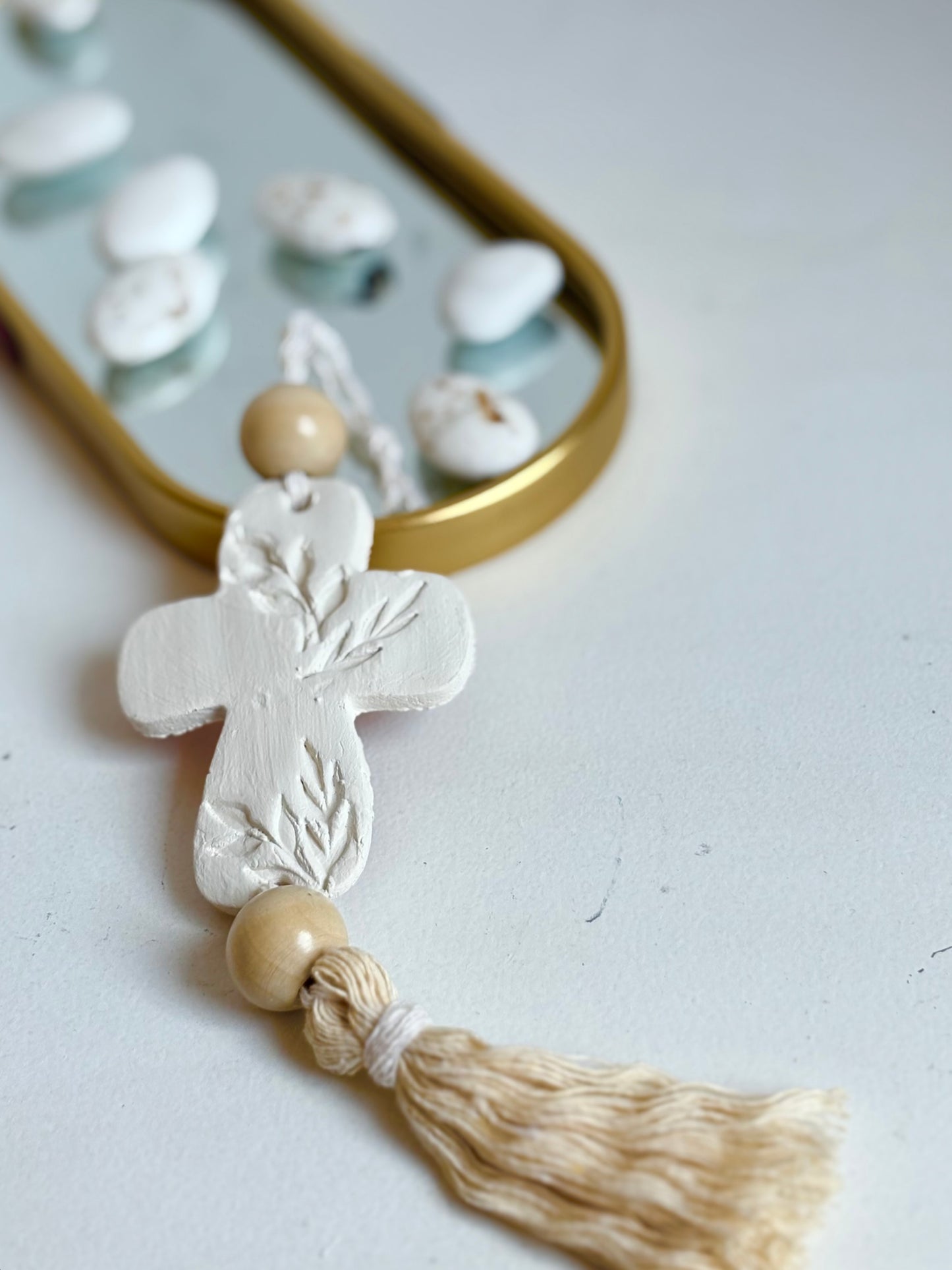 Μπομπονιέρα πήλινος σταυρός