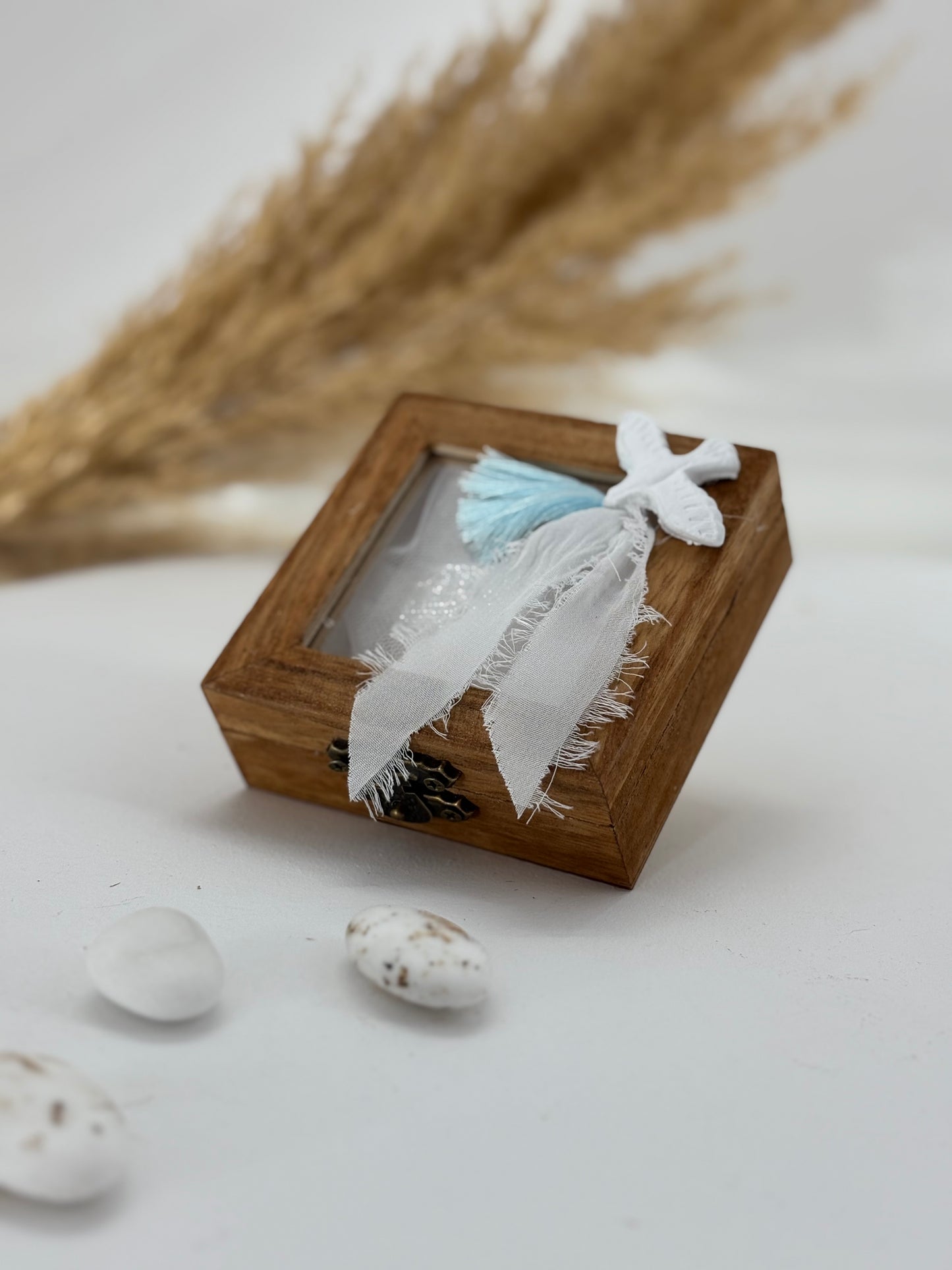 Μπομπονιέρα ξύλινη μπιζουτιέρα