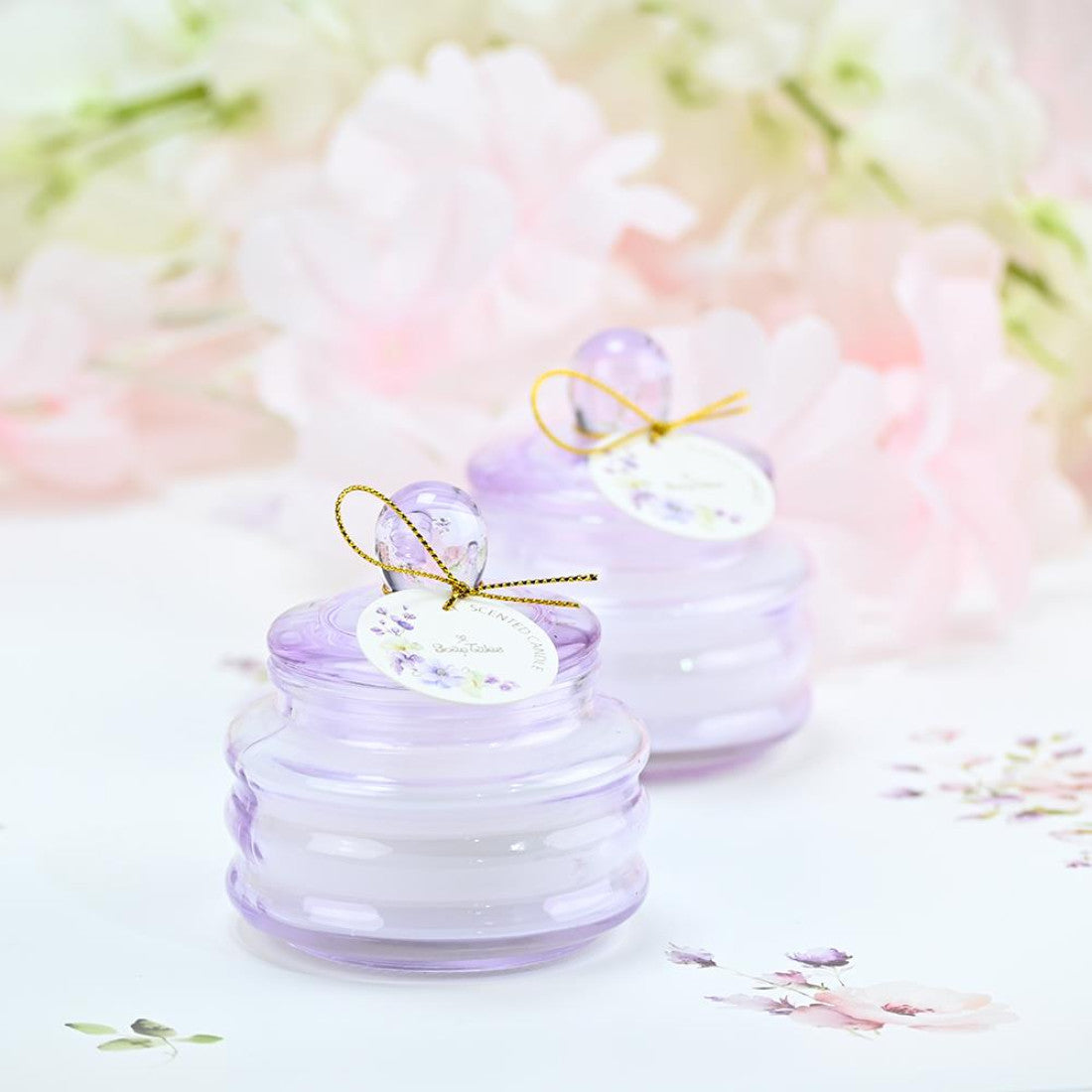 Μπομπονιέρες κερί flor