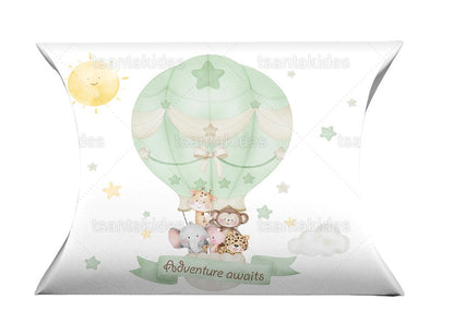 Προσκλητήριο βάπτισης jungle animals on a hot air balloon TS752