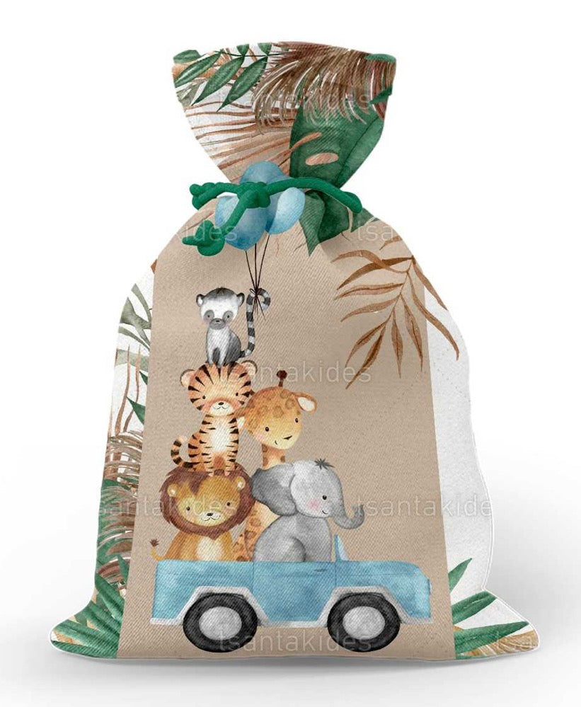 Προσκλητήριο βάπτισης Boho safari jungle TS750