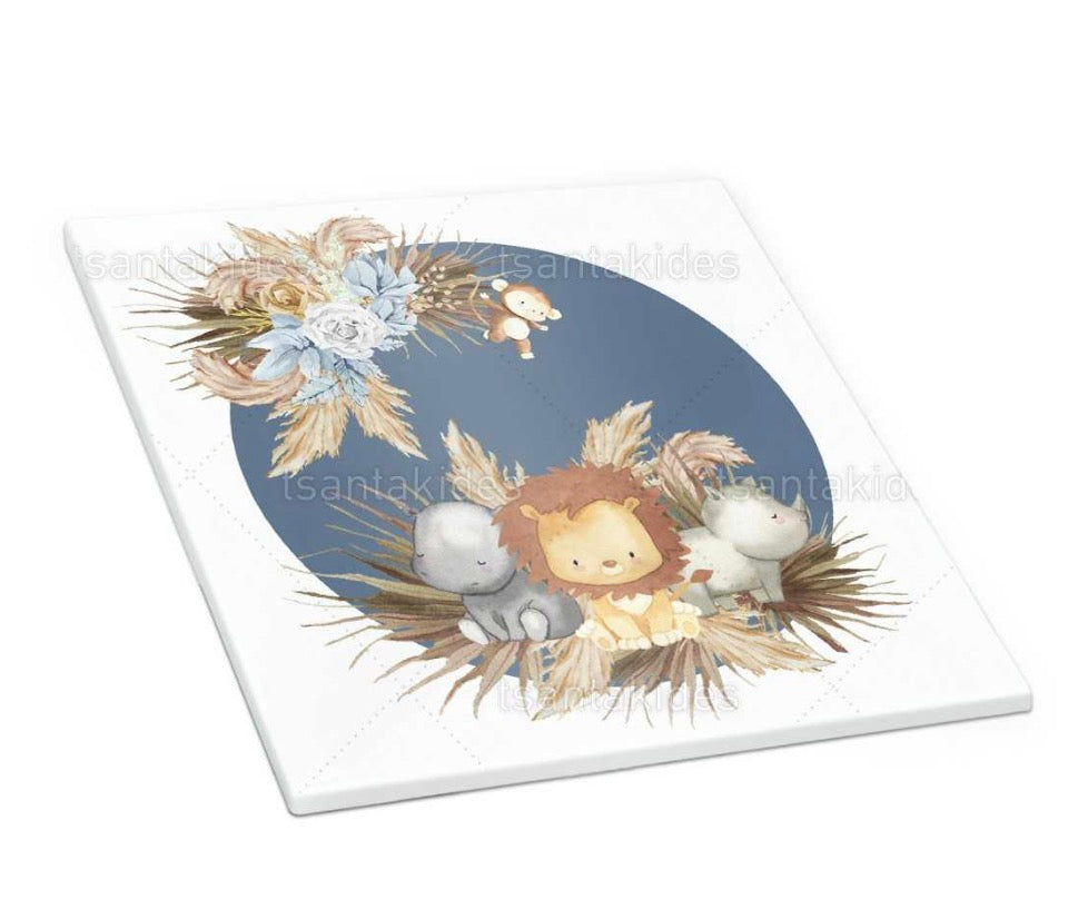 Προσκλητήριο βάπτισης αγόρι ζούγκλα TS553