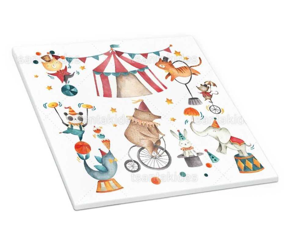 Προσκλητήριο βάπτισης αγόρι τσίρκο TS414