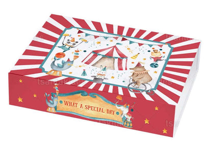 Προσκλητήριο βάπτισης αγόρι τσίρκο TS414