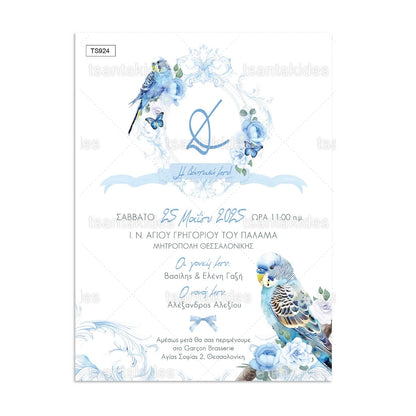 Πακέτο βάπτισης blue bird