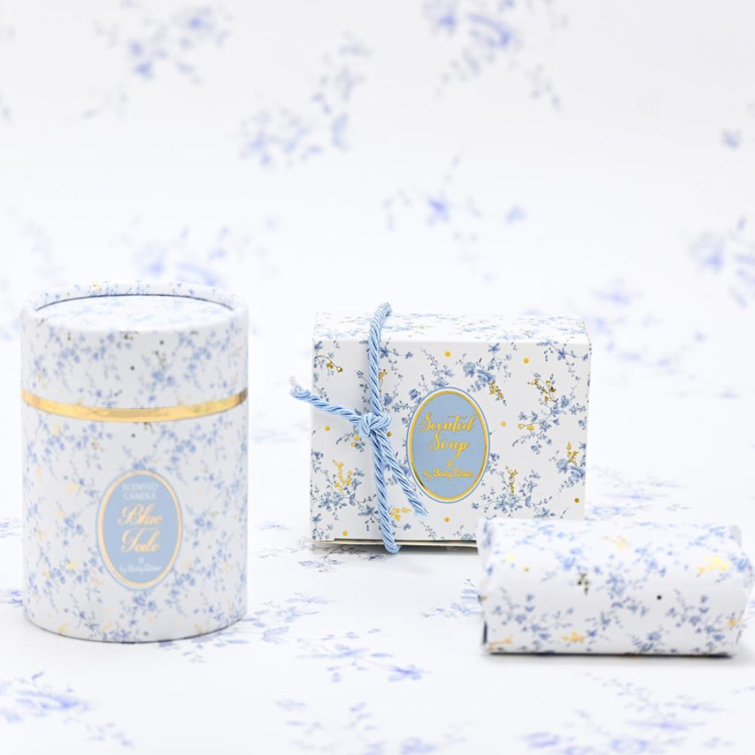 Μπομπονιέρες Blue toile soap tales
