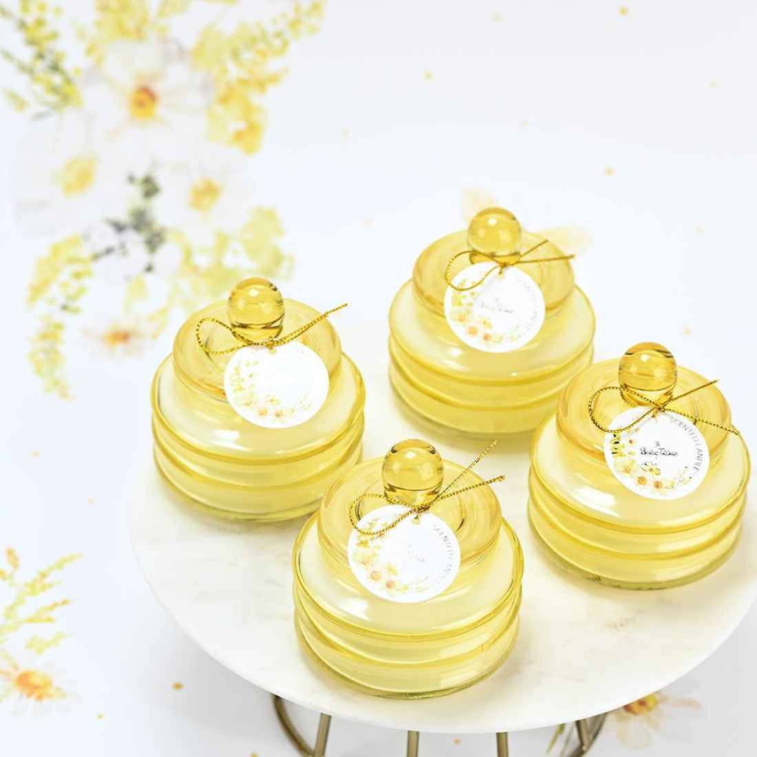 Μπομπονιέρες κερί flor