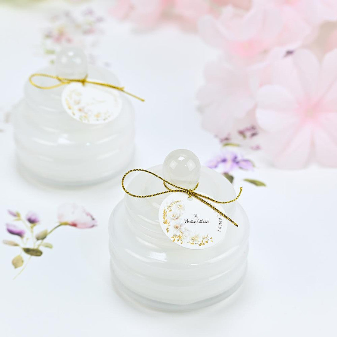 Μπομπονιέρες κερί flor