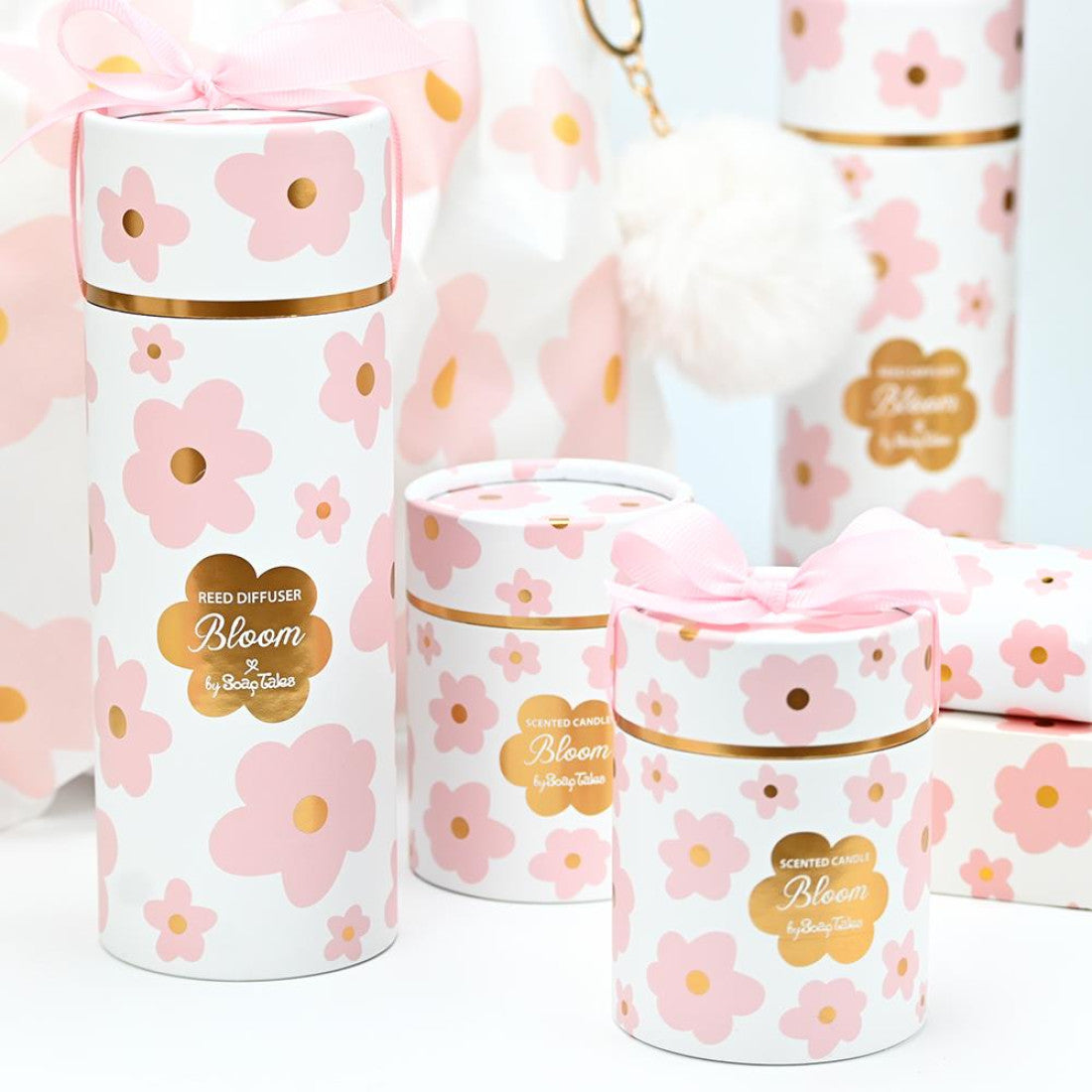 Μπομπονιέρες pink bloom soap tales