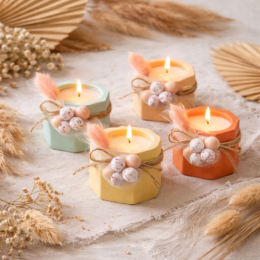 Μπομπονιέρα πολύγωνο κερί