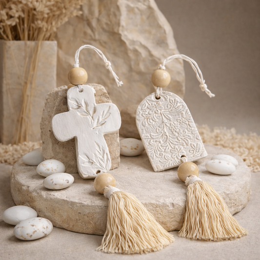 Μπομπονιέρα πήλινο κρεμαστό διακοσμητικό