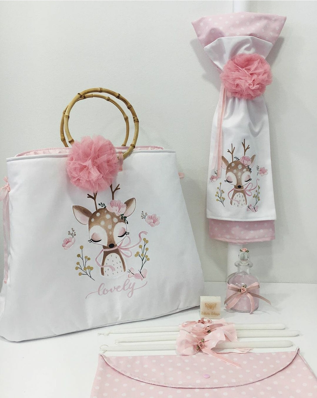 Σετ βάπτισης Deer bag